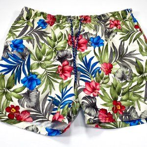 Tommy Bahama Floral Swim Trunks - Green, Blue, Red